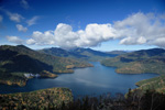 2010.10.11撮影。白雲山山頂から見る然別湖